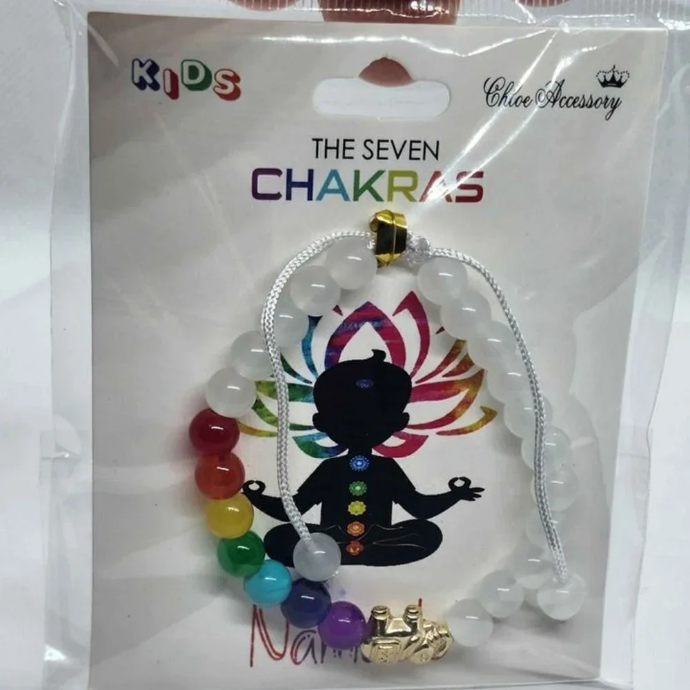 Brand New   The Seven Chakras  with Elephant Bracelet